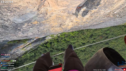 Jinny walks on a tightrope