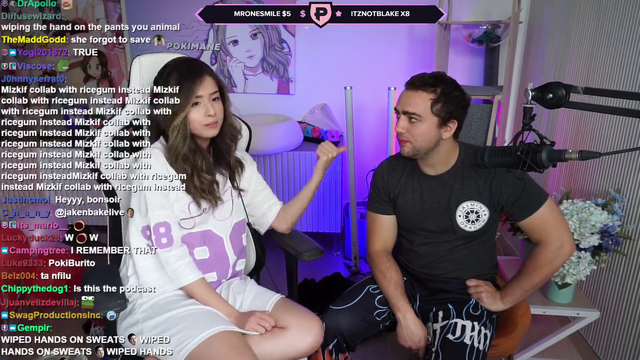 Pokimane on Mizkif farming LSF