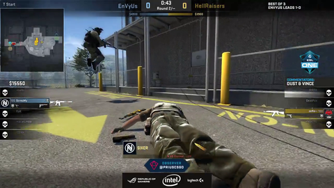 Professional camera operator at CSGO event