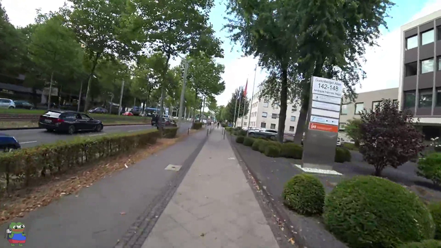 Stupid pedestrian risks his life by walking on streamers bike path.