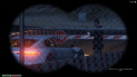 A cop dubs a conversation between Buddha and Saab while Brenda watches through binoculars