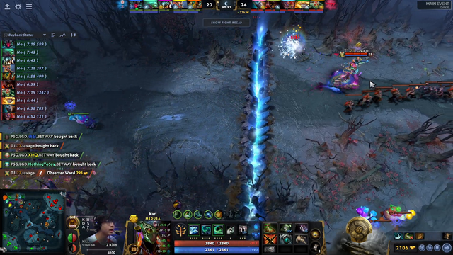 10-man buyback in PSG.LGD vs T1