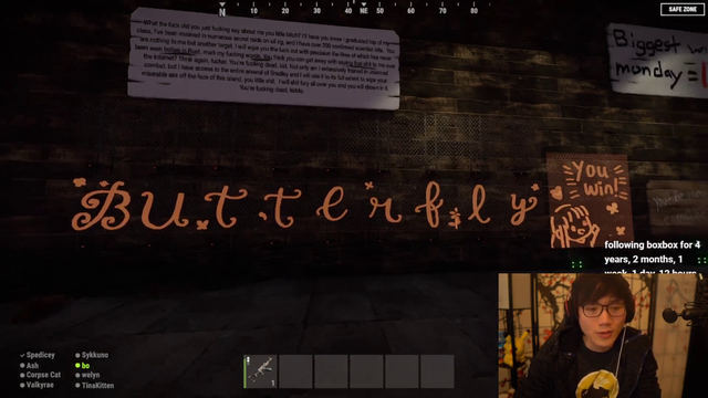 Bo vents after being continually backseated by chat while playing RUST