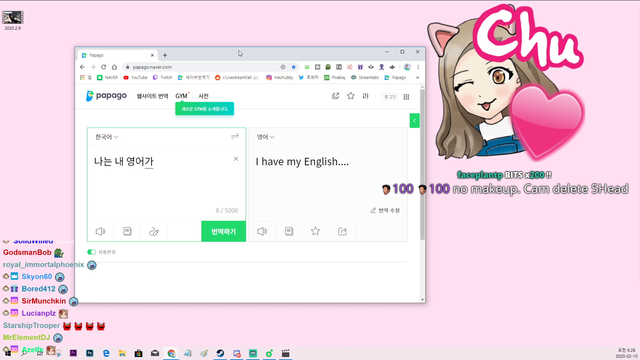 Hachubby is annoyed by her English