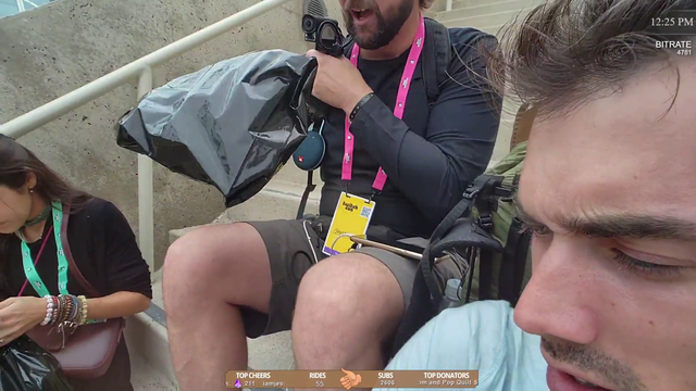 Jay shows the gift Twitch gave to every TwitchCon attendee