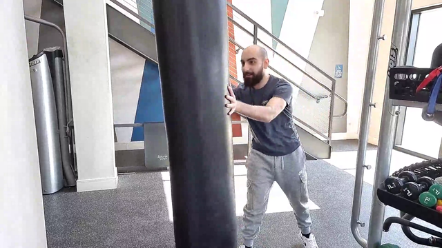 Small man tries to box