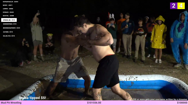 Miz and Erobb Mud Wrestle