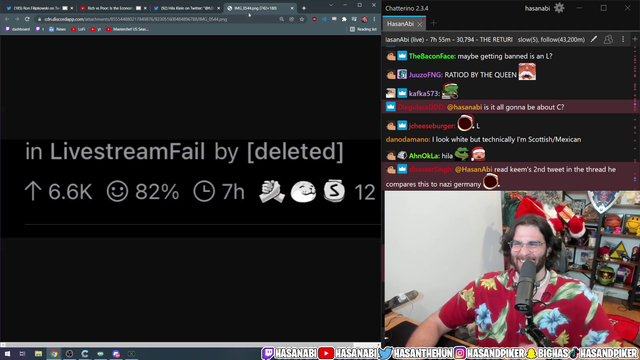 HasanAbi viewer deletes thread about Hasan using anti-white slurs