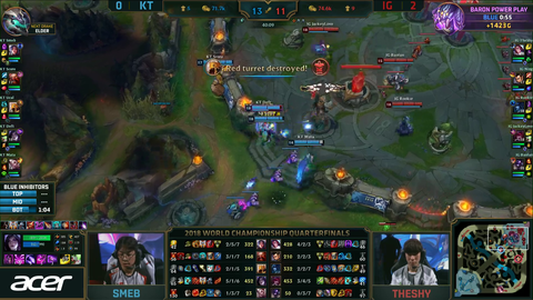League of Legends Quarterfinals - KT vs IG Base Race