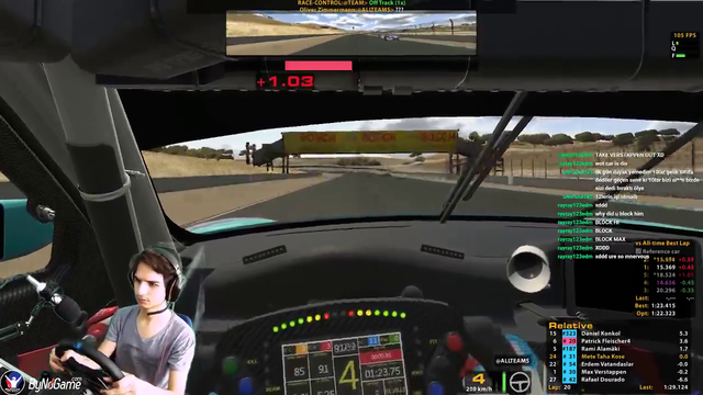 Simracing streamer crashes into Max Verstappen (F1 Driver)