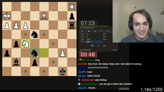 Bob7 after 50 futile attempts to beat level 1 AI