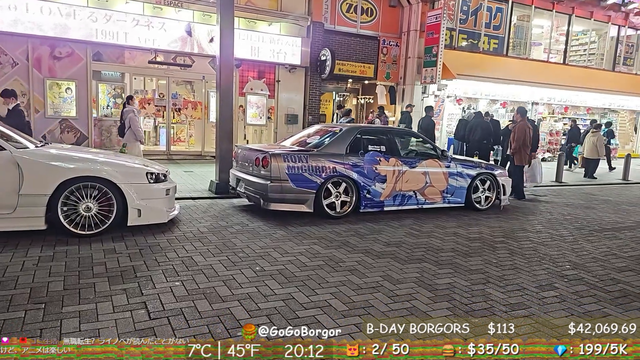 Arasaka DeLorean and  a couple of Skylines