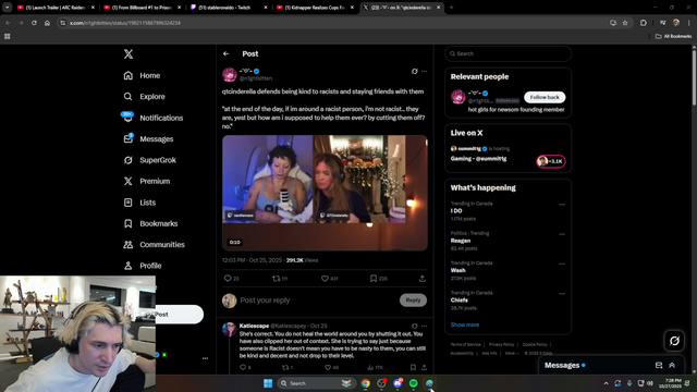 xQc explains QT drama