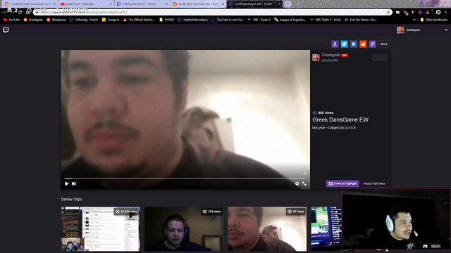 Greekgodx pretends that he didnt fart