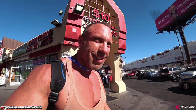 Knut - Twitch walking the streets of Las Vegas