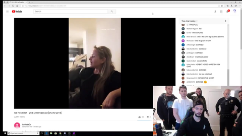 Ice trying to prove his innocence by reviewing footage with cops LOL