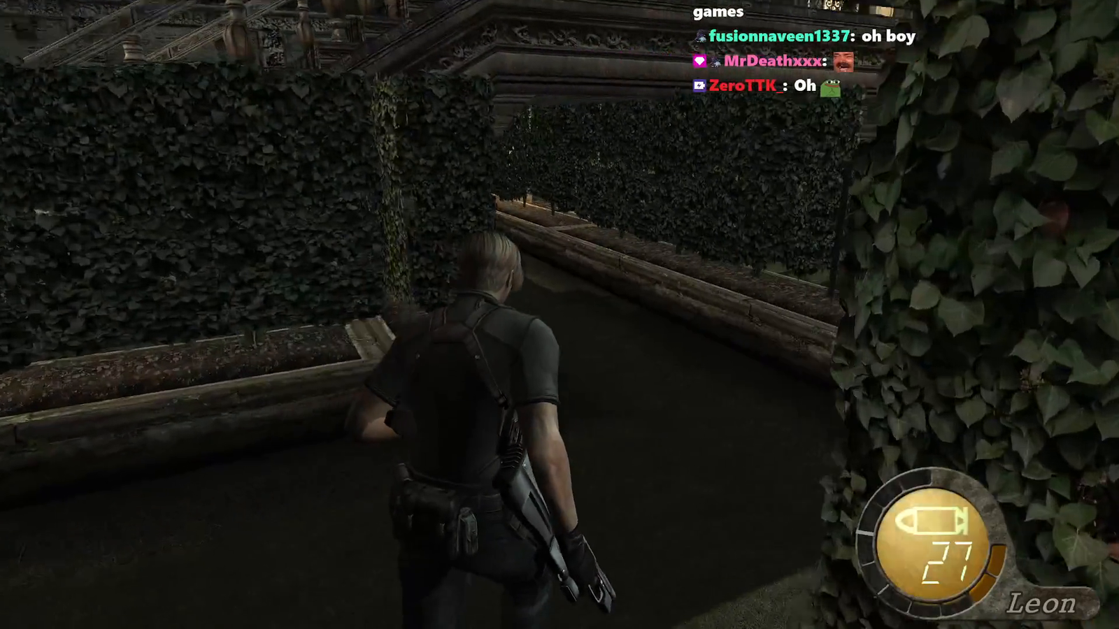 He can't shoot through there, right?