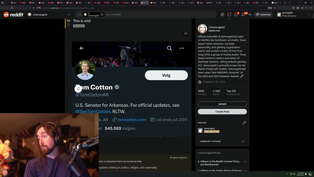Asmon calls out Hasan for posting an image of a makeshift gun and says he could get banned over it