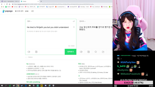 Korean Streamer's reaction to Nymn's failed flirting