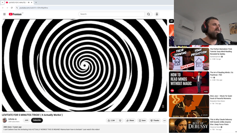 Forsen watches a sissy hypno video and learns how to levitate