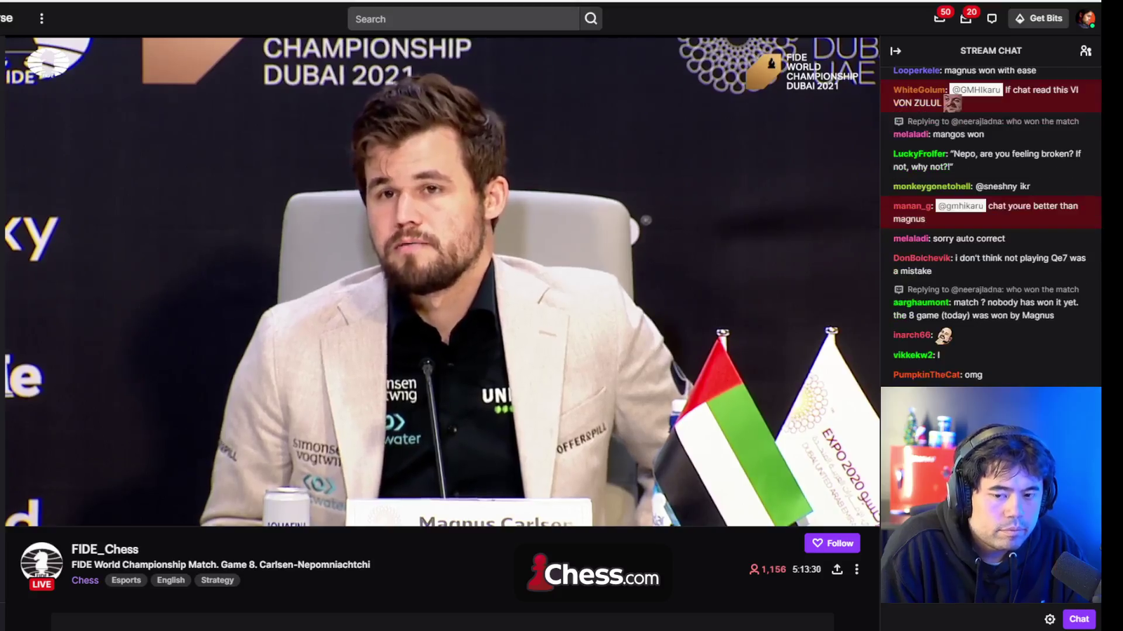 Chatter provides insight into game 8 of the chess world championship
