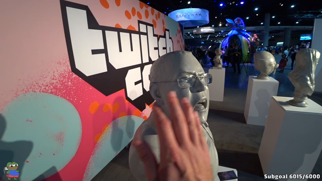 Adrianah Lee throwing her Business Card Everywhere inside Twitch Con