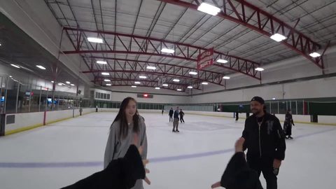 Washed up figure skater shows one of her old routines