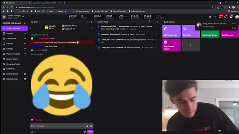 Ludwig has a breakdown after emoji spam