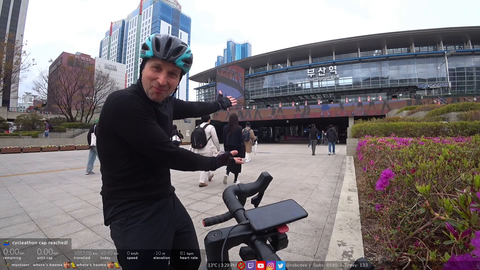 Rob finishes his 4th annual Cycleathon after cycling for 3,057 km (Taiwan & South Korea)