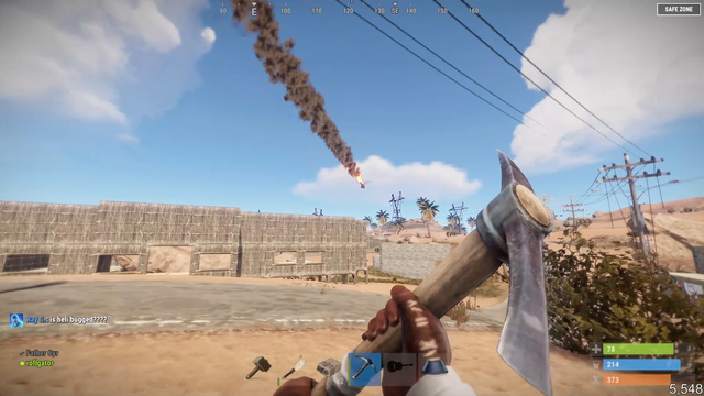 roflgator meets helicopter in rust
