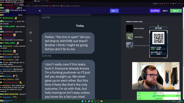 xQc and Adept’s friend Parker leaks DM from yesterday of xQc saying he hasn’t given up on things with Adept and is still holding on