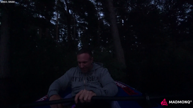 Knut - CAPTAIN KNUT PIZZA SPARROW taking his rubber inflatable boat into the lake