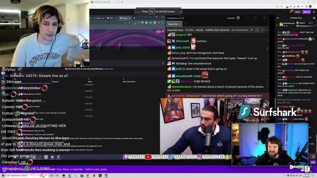 XQC's heart breaks when Destiny doesn't agree with about Hasan