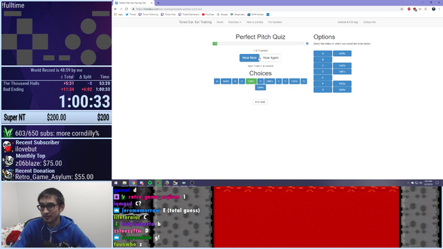 Streamer with amazing skill of pitch identification