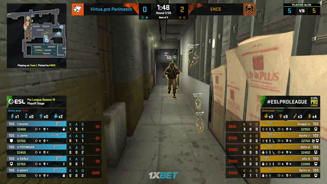 Invadervie called out by ESL_CSGO casters during pro CSGO match