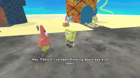 Spongebob feeling horny
