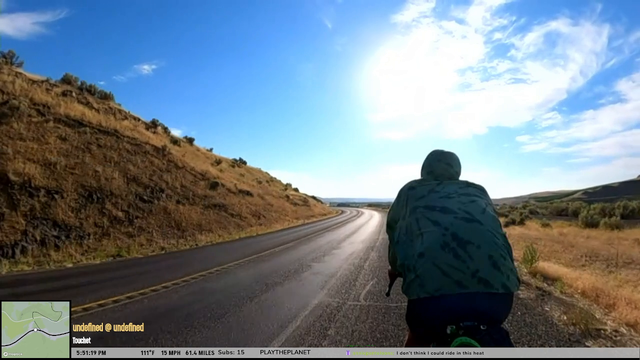 Cycling in 111 degree weather through eastern Washington