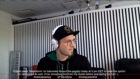 Darude plays Sandstorm live to raise spirits during quarantine