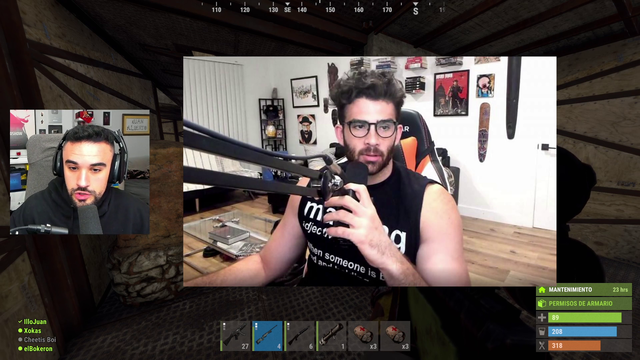 Spanish streamer compare his head size with HasanAbi