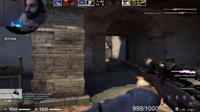 Streamer gets random no scope in csgo using a controller