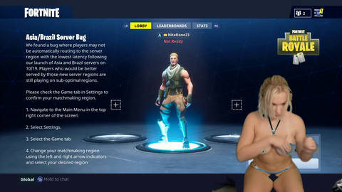 A dedicated and skilled female streamer on her way to becoming a Fortnite tournament champion!