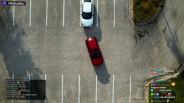Hachu parks her car