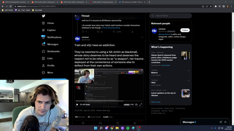 Train addresses the allegations, Twitch staff that he paid passed away a few months ago.
