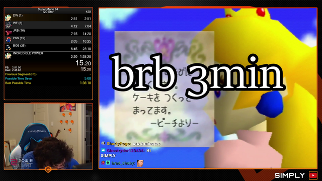 Simply lets it all out on day 9 of his Mario WR Attempts marathon. :(