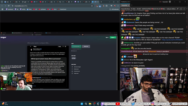 Hasan Makes Fun of Dan for Calling Twitch Antisemitic on Kick, Then Blames Asmongold for the Twitch Adpocalypse