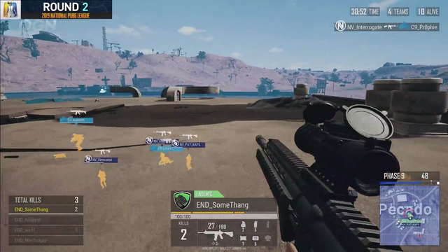 Final circle for PUBG League Round 2