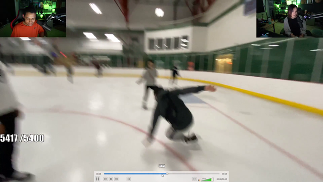 Nmplol's reaction to Greek falling on ice