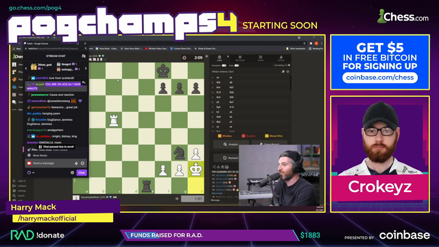 Harry Mack does a long rap freestyle during his Pogchamps intermission