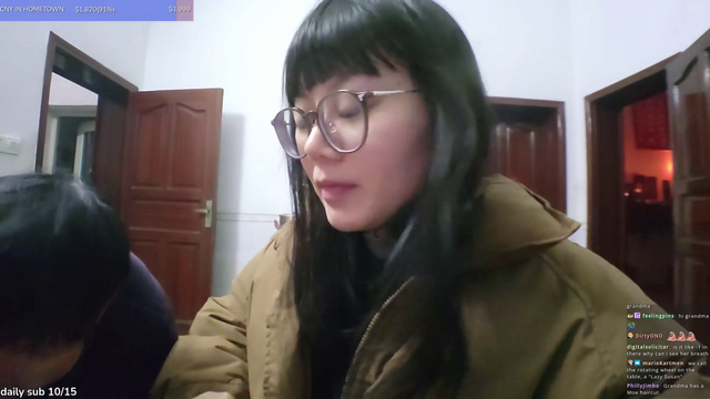 When you celebrate Chinese New Year in the village with your grandmother, there is always someone else in the room