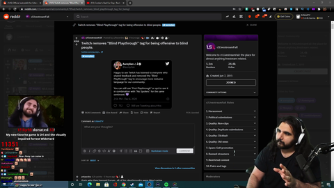 Esfand on "Blind Playthrough" ban